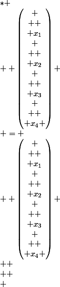  \\  \\ \begin{pmatrix} \\  \\ 0 & 0 & 1 & 1/2\\ \\  \\ 1/3 & 0 & 0 & 0\\ \\  \\ 1/3 & 1/2 & 0 & 1/2\\ \\  \\ 1/3 & 1/2 & 0 & 0 \\  \end{pmatrix} \\ &nbsp;&nbsp;* \\  \begin{pmatrix} \\  \\ x_1\\ \\  \\ x_2\\ \\  \\ x_3\\ \\  \\ x_4 \end{pmatrix} \\ = \\  \begin{pmatrix} \\  \\ x_1\\ \\  \\ x_2\\ \\  \\ x_3\\ \\  \\ x_4 \end{pmatrix} \\  \\  \\ 