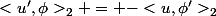 <u',\phi>_2 = -<u,\phi'>_2