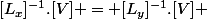 [L_x]^{-1}.[V] = [L_y]^{-1}.[V] 