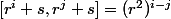 [r^i s,r^j s]=(r^2)^{i-j}