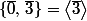 \{\overline{0},\,\overline{3}\}=\left<\overline{3}\right>