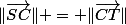 \|\overrightarrow{SC}\| = \|\overrightarrow{CT}\|
