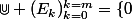 \Cup (E_k)_{k=0}^{k=m}=\{0;1;2;3;.......\dfrac{m(m+1)}2;\dfrac{m(m+1)}2+1....\dfrac{m(m+1)}2+m  \}