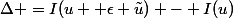 \Delta =I(u +\epsilon \tilde{u}) - I(u)