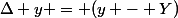 \Delta y = (y - Y)