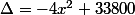\Delta=-4x^2+33800