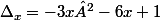 \Delta_x=-3x²-6x+1