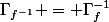 \Gamma_{f^{-1}} = \Gamma_{f}^{-1}