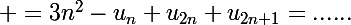 \Large =3n^2-u_n+u_{2n}+u_{2n+1}=......}