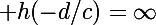 \Large h(-d/c)=\infty