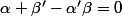 \alpha \beta'-\alpha'\beta=0