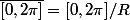 \bar{[0,2\pi]}=[0,2\pi]/R}