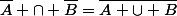 \bar{A} \cap \bar{B}=\bar{A \cup B}