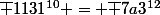 \bar {1131}^{10} = \bar {7a3}^{12}