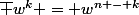 \bar {w^k} = w^{n - k}