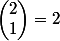 \begin{pmatrix}2\\1\end{pmatrix}=2