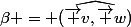 \beta = \widehat{(\vec v,\vec w)}