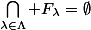 \bigcap_{\lambda\in\Lambda} F_{\lambda}=\emptyset