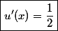 \boxed{u'(x)=\frac{1}{2}}