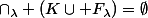 \cap_{\lambda} (K\cup F_{\lambda})=\emptyset