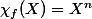 \chi_f(X)=X^n