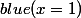 \color {blue}(x=1)