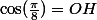\cos(\frac\pi8)=OH