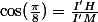 \cos(\frac{\pi}8)=\frac{I'H}{I'M}