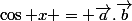 \cos x = \vec{a}.\vec{b}