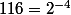 \dfac{1}{16}=2^{-4}