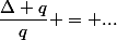 \dfrac{\Delta q}{q} = ...