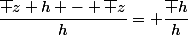 \dfrac{\bar {z+h} - \bar z}{h}= \dfrac{\bar h}{h}