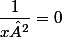 \dfrac{1}{x²}=0