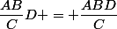 \dfrac{AB}{C}D = \dfrac{ABD}{C}