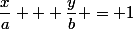 \dfrac{x}{a} + \dfrac{y}{b} = 1