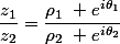 \dfrac{z_1}{z_2}=\dfrac{\rho_1~ e^{i\theta_1}}{\rho_2~ e^{i\theta_2}}