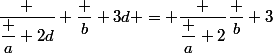 \dfrac {\dfrac a {2d}} {\dfrac b {3d}} = \dfrac {\dfrac a 2}{\dfrac b 3}