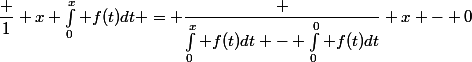 \dfrac 1 x \int_0^x f(t)dt = \dfrac {\int_0^x f(t)dt - \int_0^0 f(t)dt} {x - 0}
