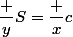 \dfrac yS=\dfrac xc