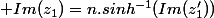 \displaystyle Im(z_1)=n.sinh^{-1}(Im(z_1'))
