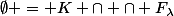 \emptyset = K \cap \cap F_\lambda