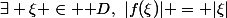 \exists \xi \in \mathbb D,~|f(\xi)| = |\xi|