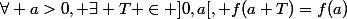 \forall a>0, \exists T \in ]0,a[, f(a+T)=f(a)
