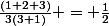 \frac{(1+2+3)}{3(3+1)} = \frac{1}{2}