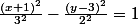 \frac{(x+1)^2}{3^2}-\frac{(y-3)^2}{2^2}=1