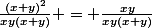 \frac{(x+y)^2}{xy(x+y)} = \frac{xy}{xy(x+y)}