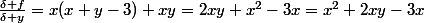 \frac{\delta f}{\delta y}=x(x+y-3)+xy=2xy+x^2-3x=x^2+2xy-3x