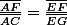 \frac{\overline{AF}}{\overline{AC}}=\frac{\overline{EF}}{\overline{EG}}