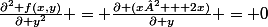 \frac{\partial^2 f(x,y)}{\partial y^2} = \frac{\partial (x² + 2x)}{\partial y} = 0