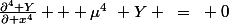\frac{\partial^4 Y}{\partial x^4} + \mu^4~ Y ~=~ 0